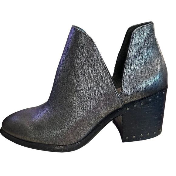 Vince Camuto Women's Petran Pewter Booties Size 6M Studded Block Heel - Picture 5 of 7